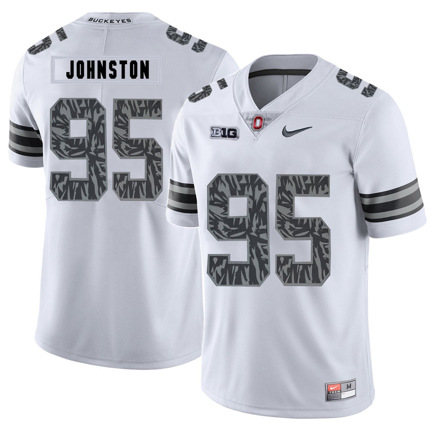 Cameron Johnston 95 Pattern White College Football Jersey football jersey product view 1
