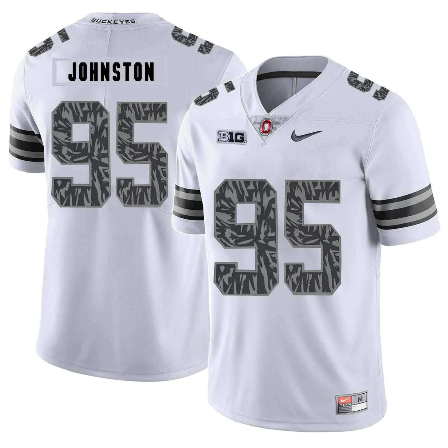 Cameron Johnston 95 Pattern White College Football Jersey football jersey product view 1