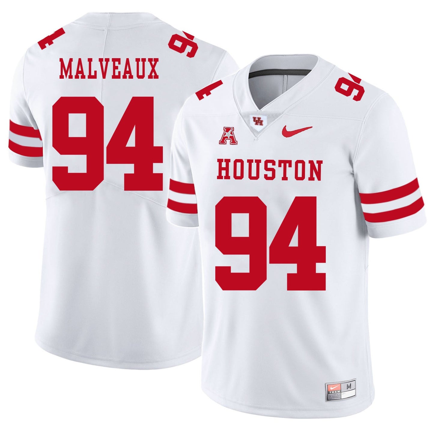 Cameron Malveaux 94 White College Football Jersey football jersey product view 1