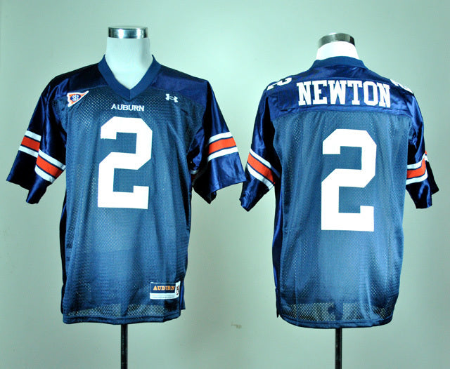 Cameron Newton 2 Blue College Football Jersey football jersey product view 1