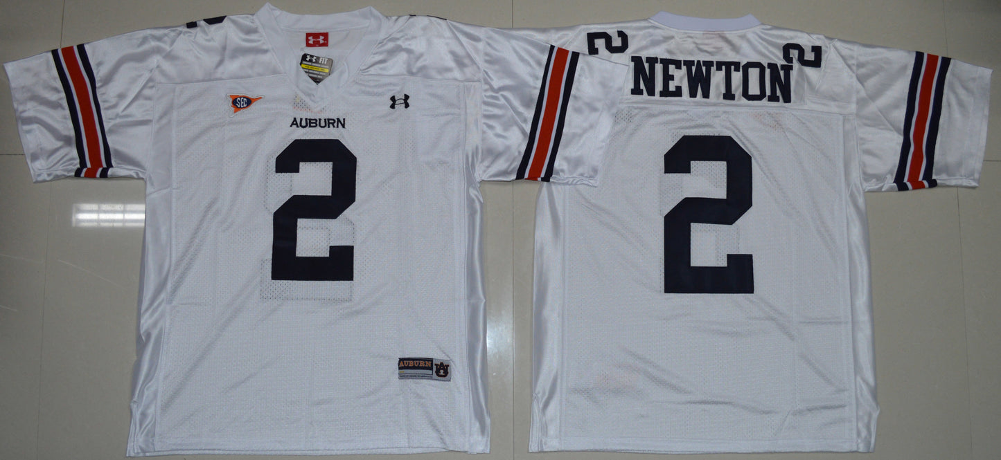 Cameron Newton 2 White Style 2 College Football Jersey football jersey product view 1