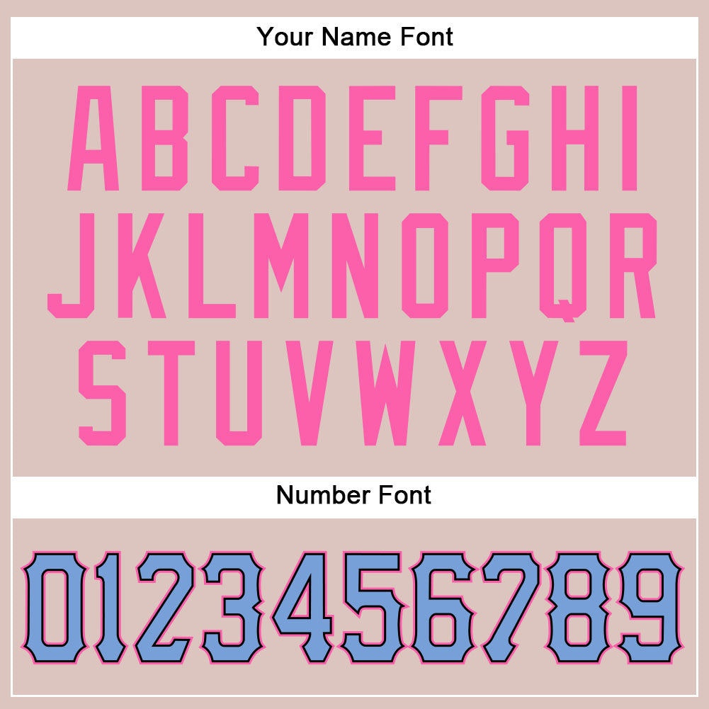 Custom Camo Powder Blue-Pink Authentic Salute To Service Baseball Jersey baseball jersey product view 4