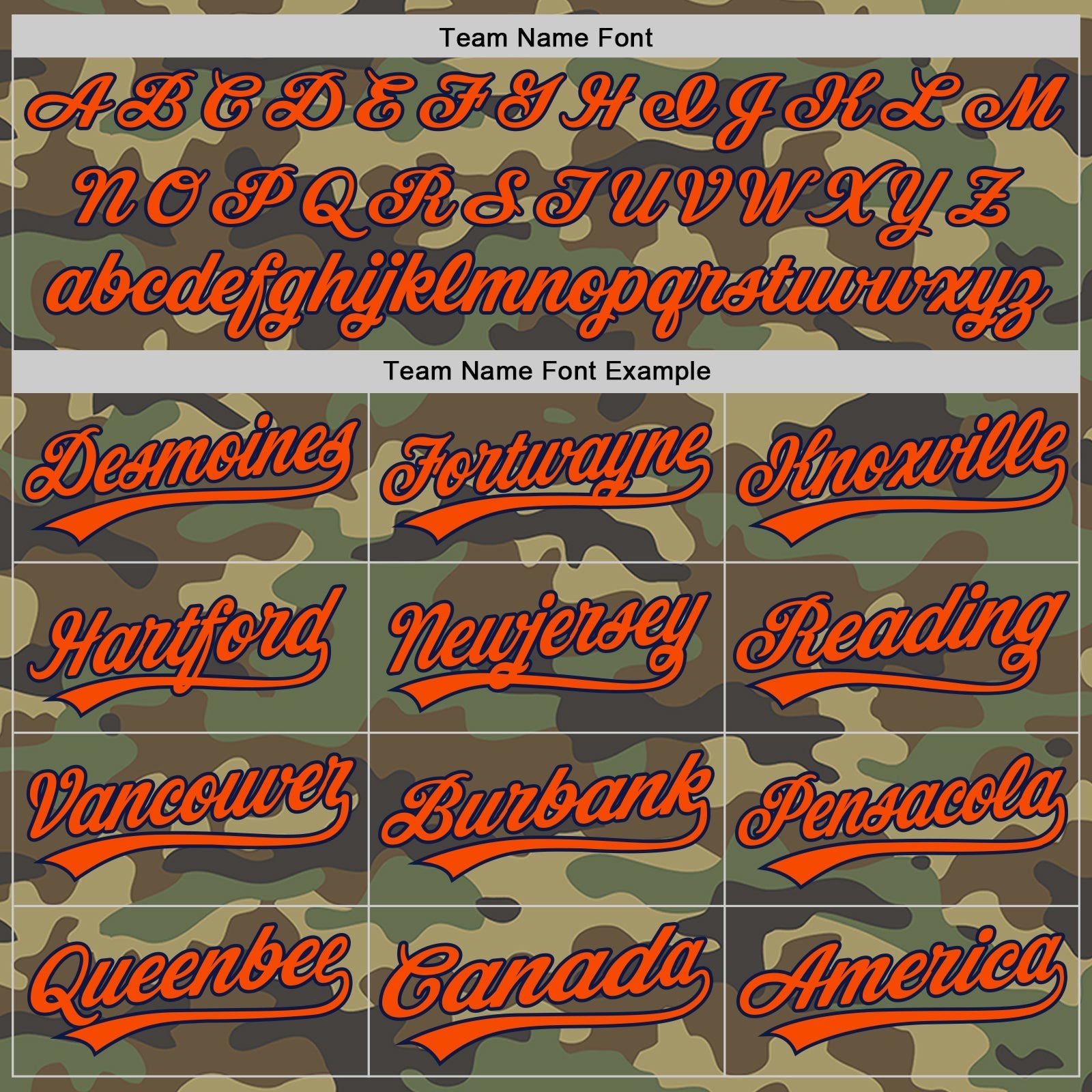 Custom Camo Orange-Navy Authentic Salute To Service Baseball Jersey baseball jersey product view 4
