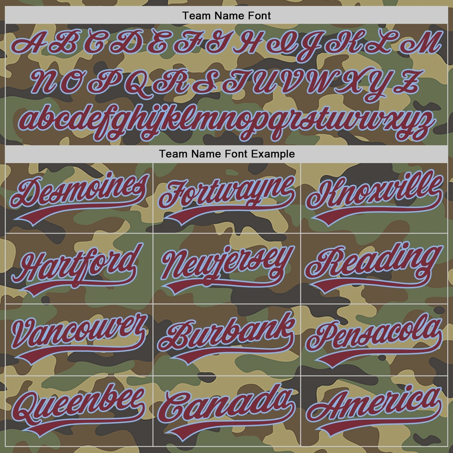 Custom Camo Burgundy-Light Blue Authentic Salute To Service Baseball Jersey baseball jersey product view 4