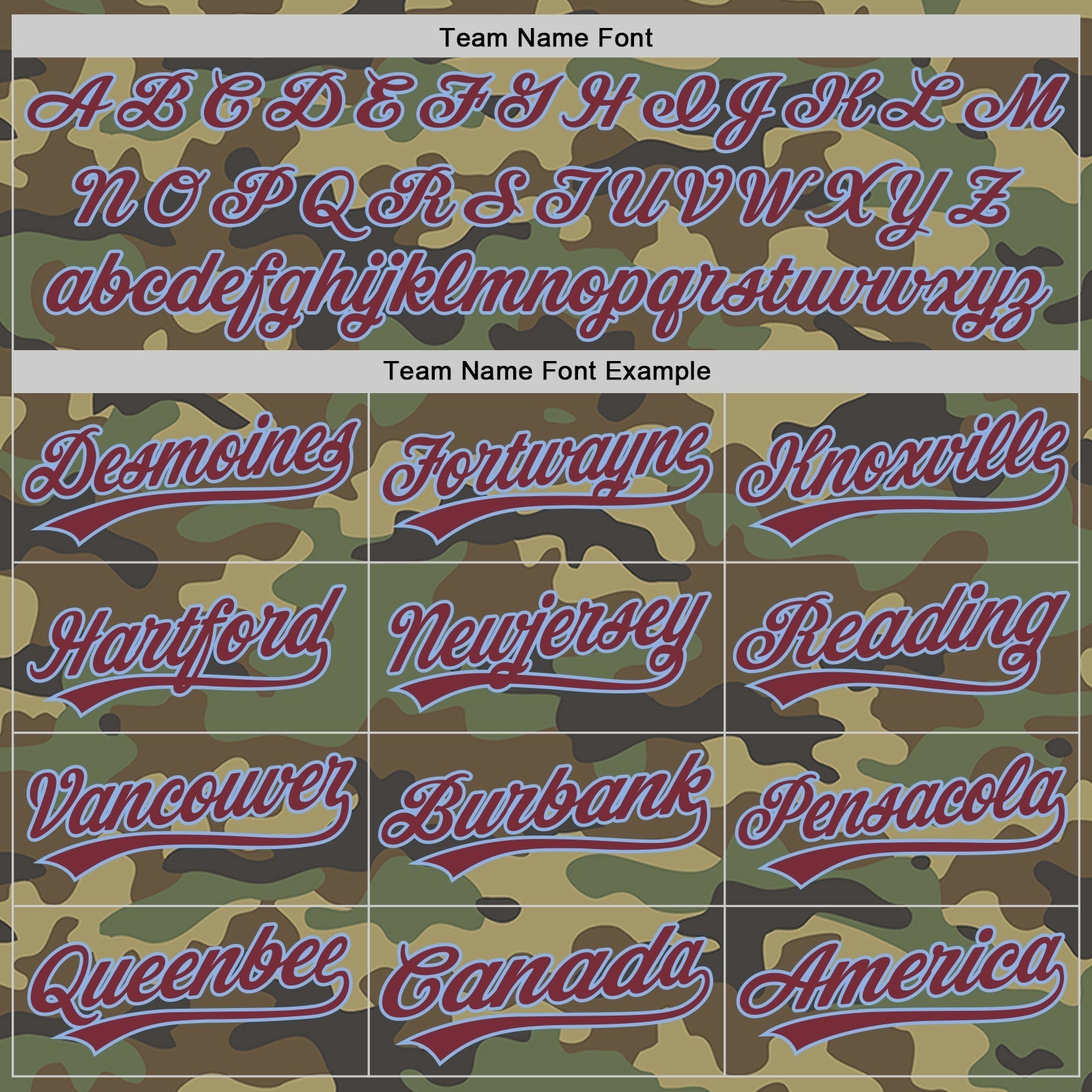 Custom Camo Burgundy-Light Blue Authentic Salute To Service Baseball Jersey baseball jersey product view 4