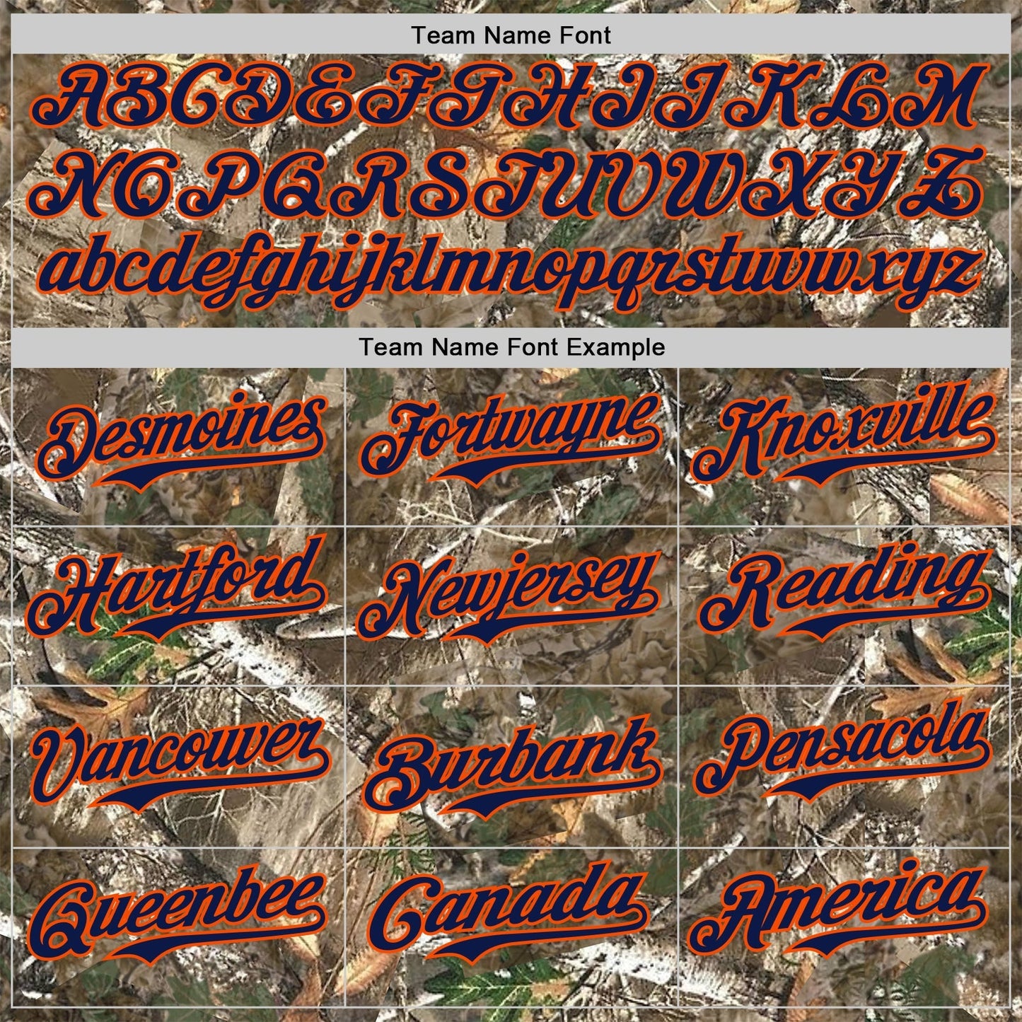 Custom Camo Navy-Orange Woodland Forest Camouflage Authentic Salute To Service Baseball Jersey baseball jersey product view 4