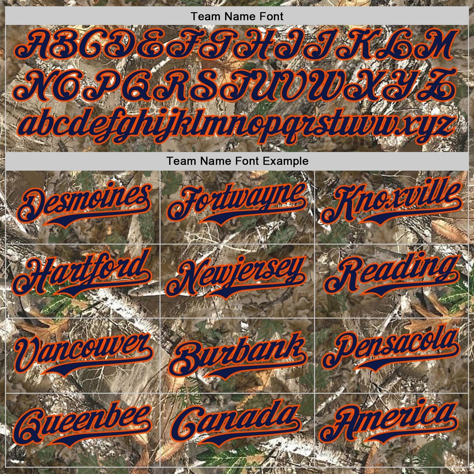 Custom Camo Navy-Orange Woodland Forest Camouflage Authentic Salute To Service Baseball Jersey baseball jersey product view 4