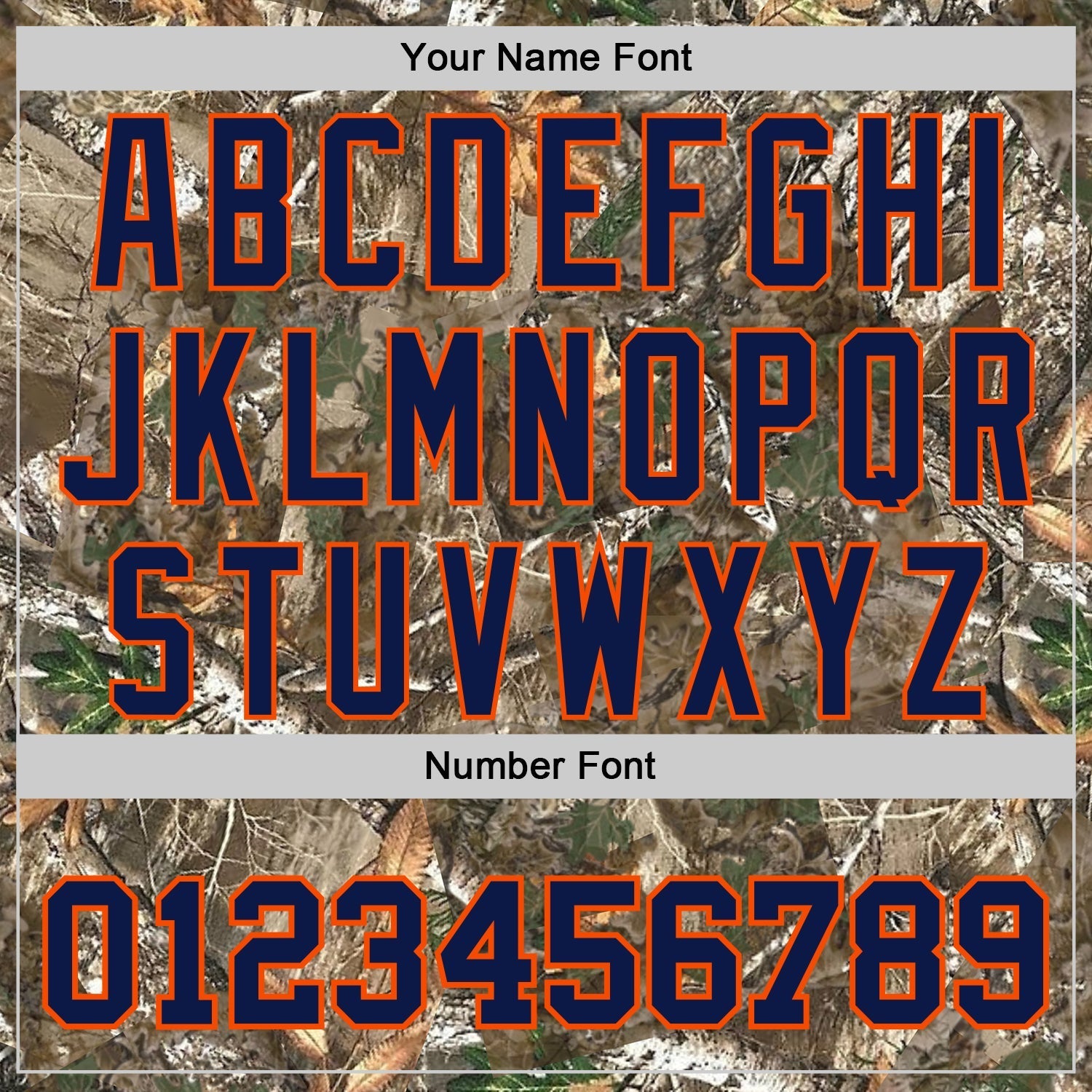 Custom Camo Navy-Orange Woodland Forest Camouflage Authentic Salute To Service Baseball Jersey baseball jersey product view 5