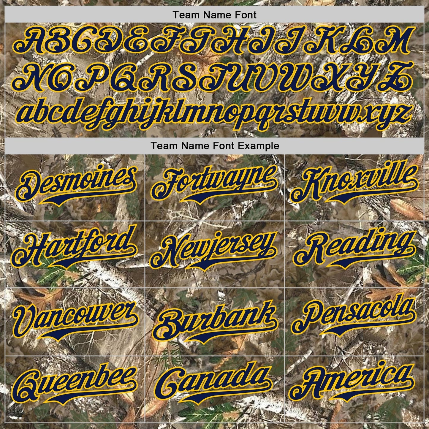 Custom Camo Navy-Yellow Woodland Forest Camouflage Authentic Salute To Service Baseball Jersey baseball jersey product view 4
