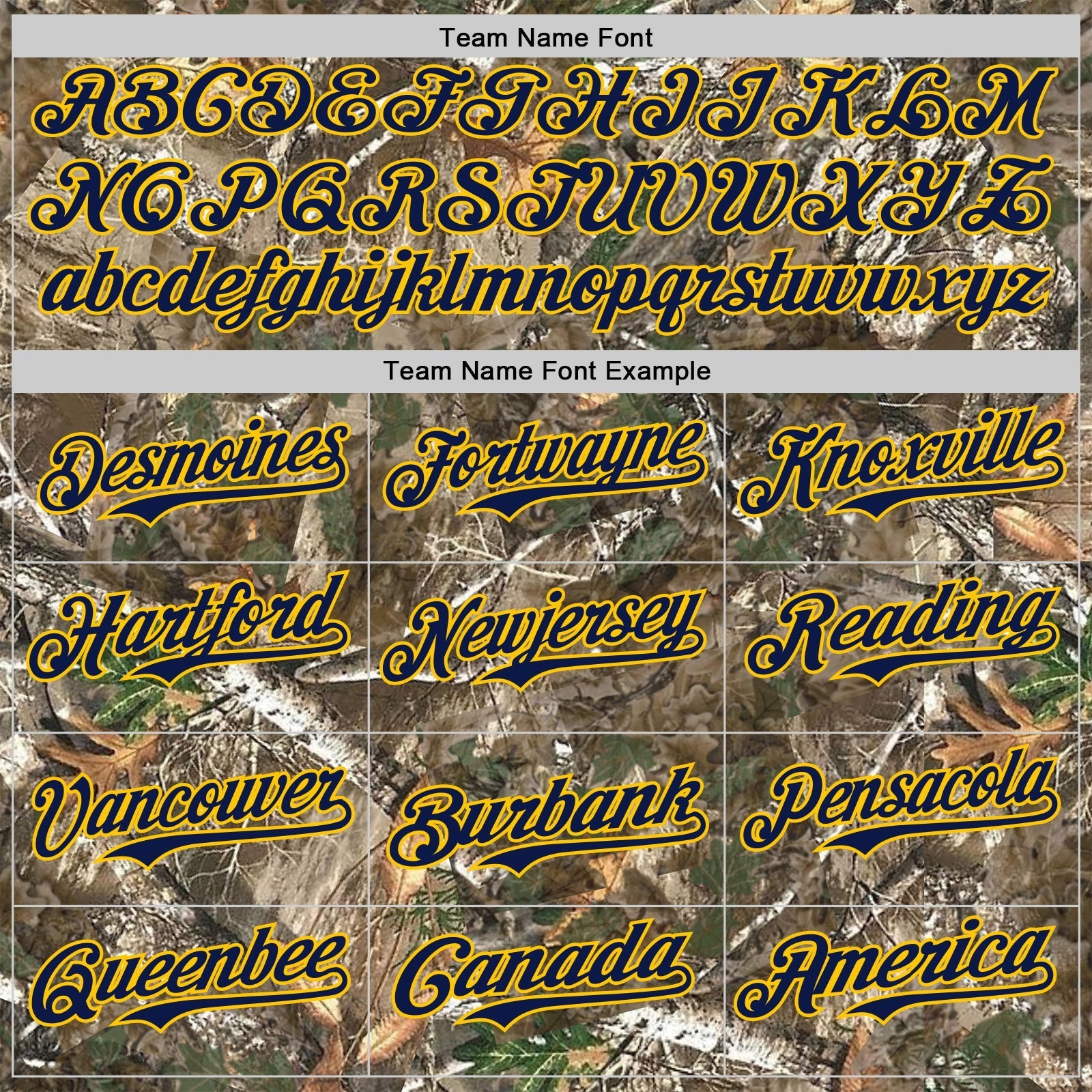 Custom Camo Navy-Yellow Woodland Forest Camouflage Authentic Salute To Service Baseball Jersey baseball jersey product view 4