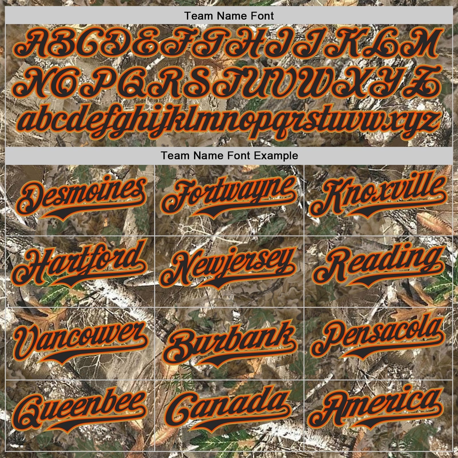 Custom Camo Black Orange-Old Gold Woodland Forest Camouflage Authentic Salute To Service Baseball Jersey baseball jersey product view 4