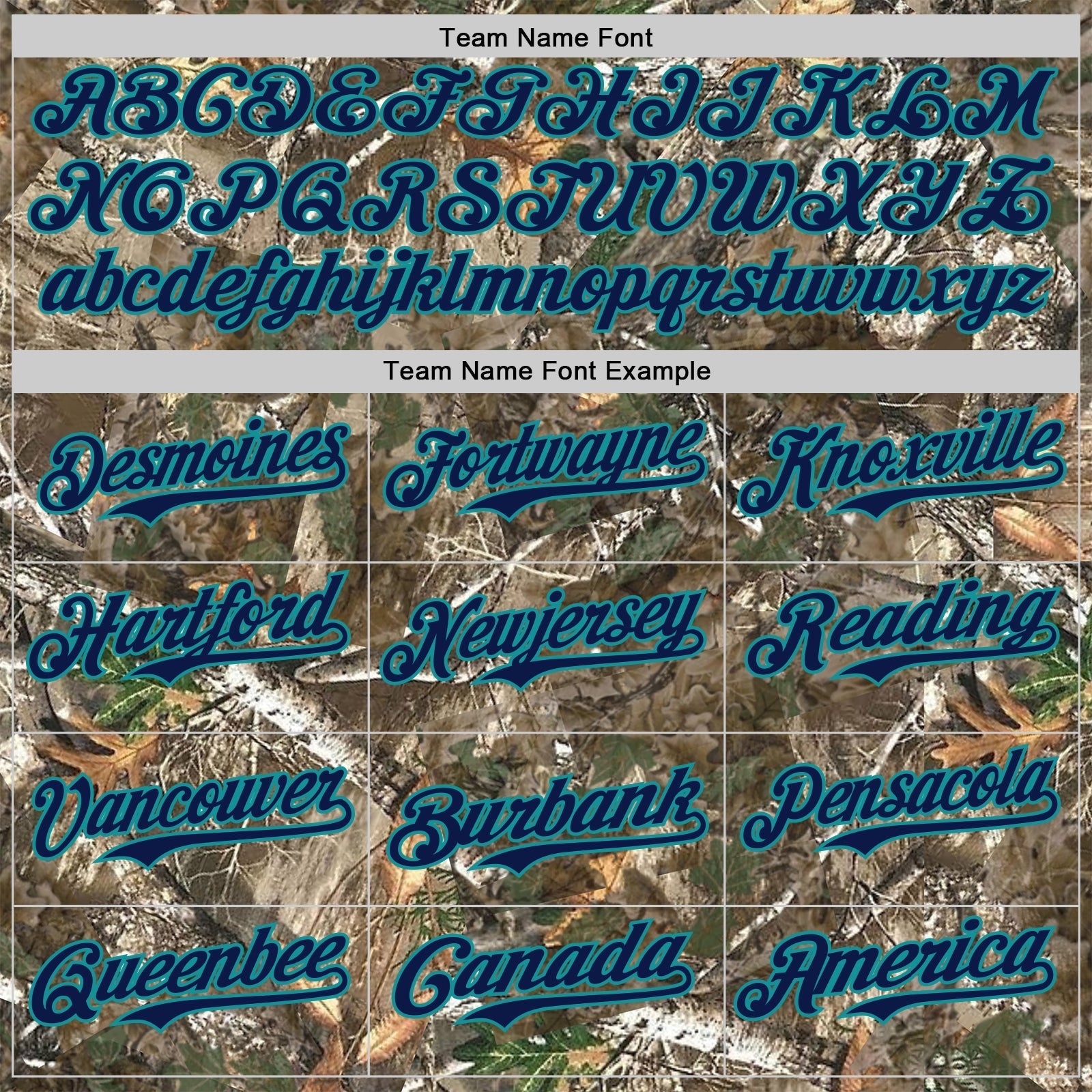 Custom Camo Navy-Teal Woodland Forest Camouflage Authentic Salute To Service Baseball Jersey baseball jersey product view 4