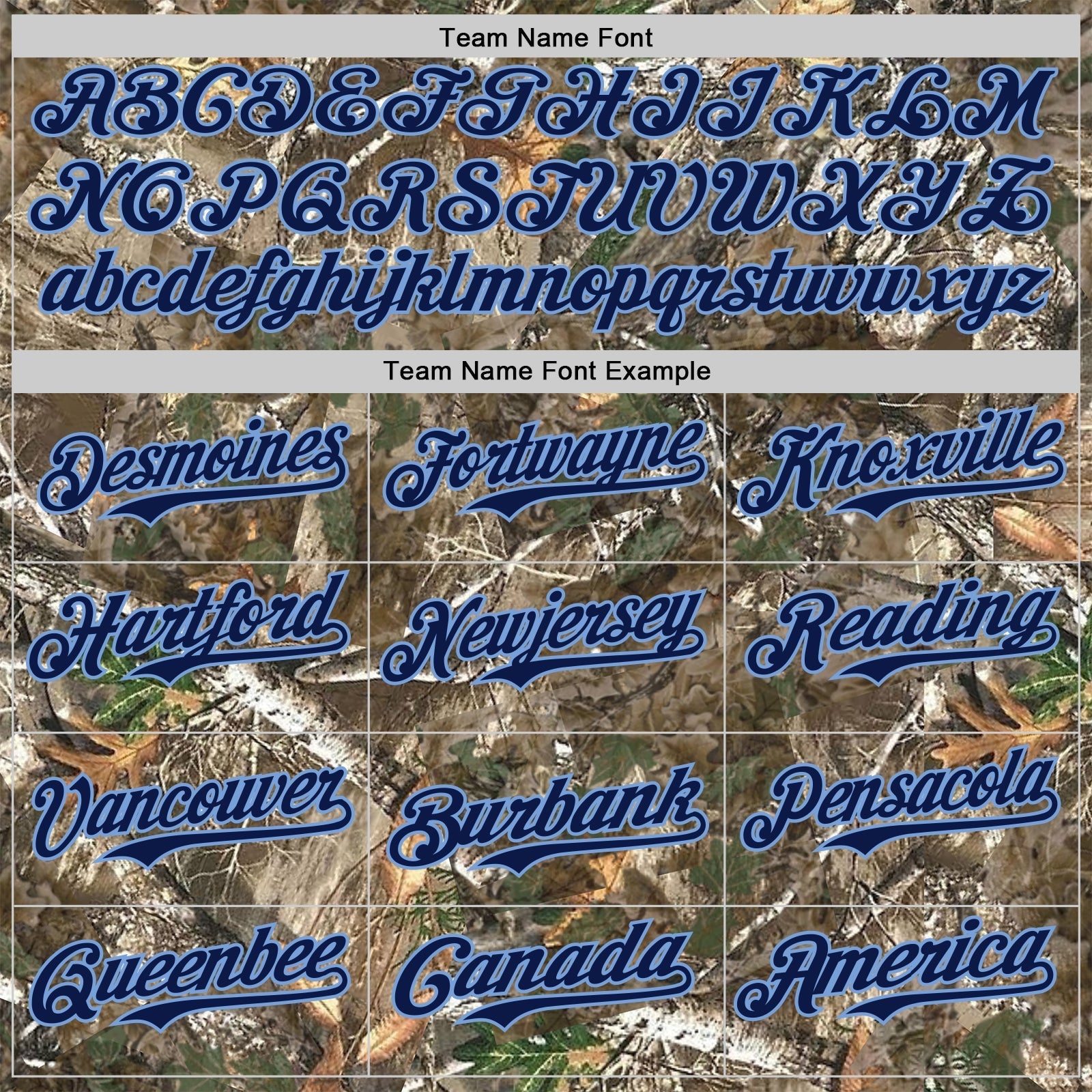 Custom Camo Navy-Powder Blue Woodland Forest Camouflage Authentic Salute To Service Baseball Jersey baseball jersey product view 4