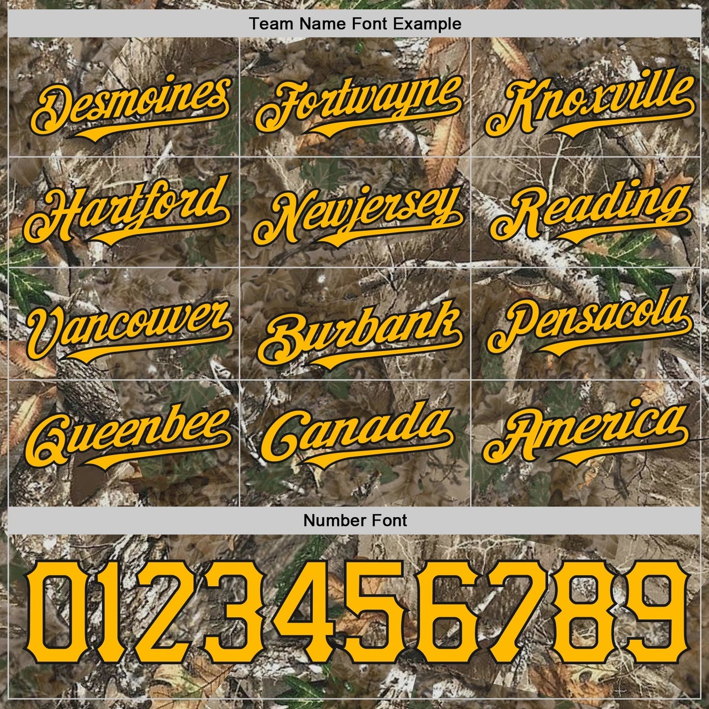 Custom Camo Gold-Black Woodland Forest Camouflage Authentic Salute To Service Baseball Jersey baseball jersey product view 4