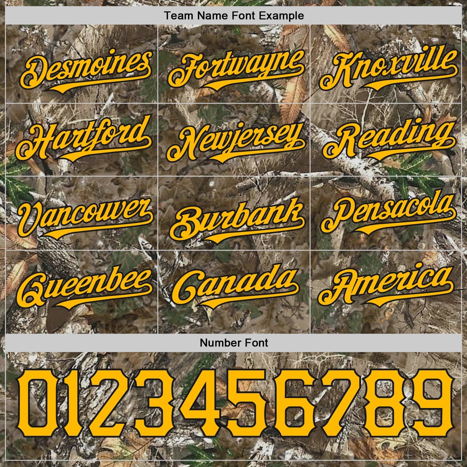 Custom Camo Gold-Black Woodland Forest Camouflage Authentic Salute To Service Baseball Jersey baseball jersey product view 4