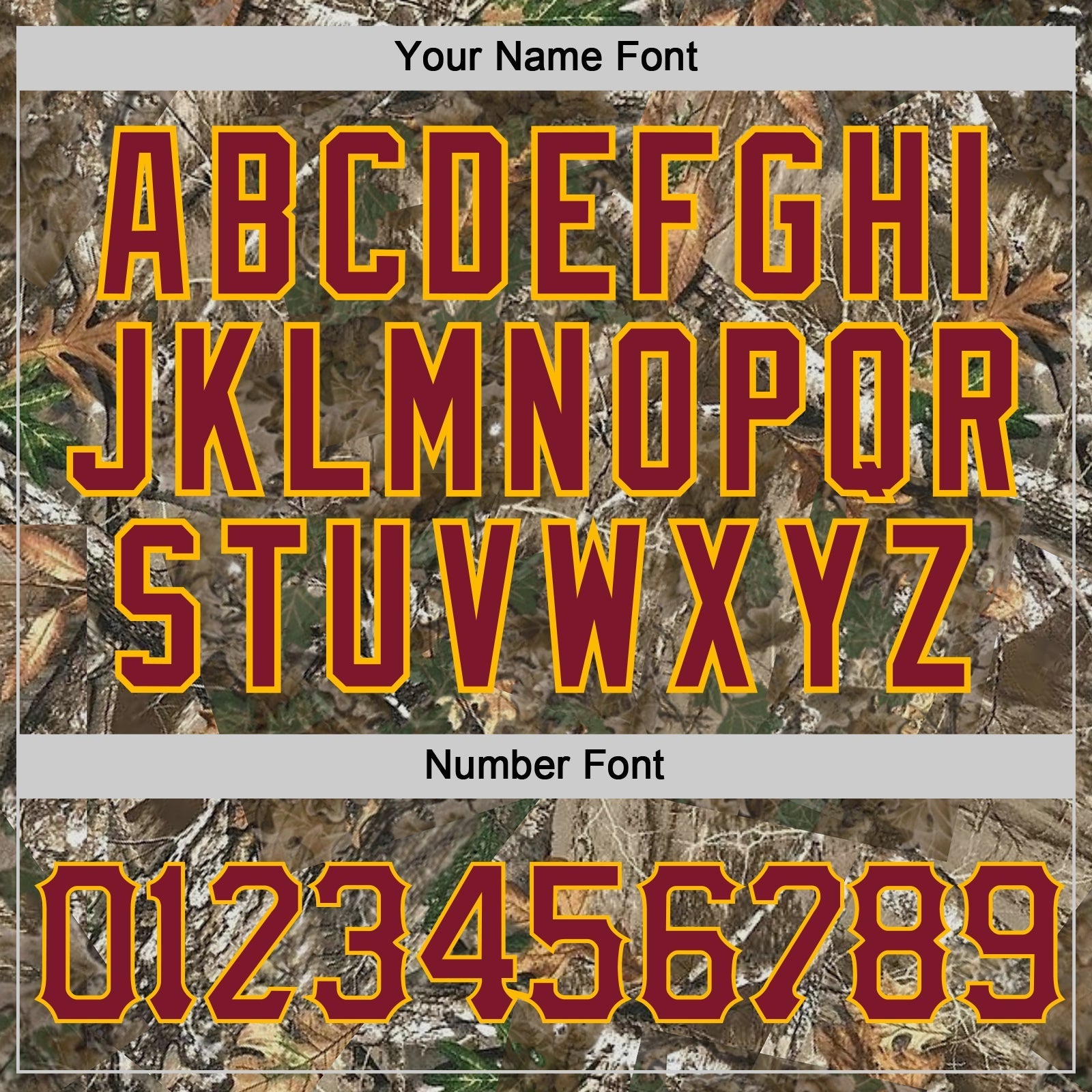 Custom Camo Crimson-Gold Woodland Forest Camouflage Authentic Salute To Service Baseball Jersey baseball jersey product view 5