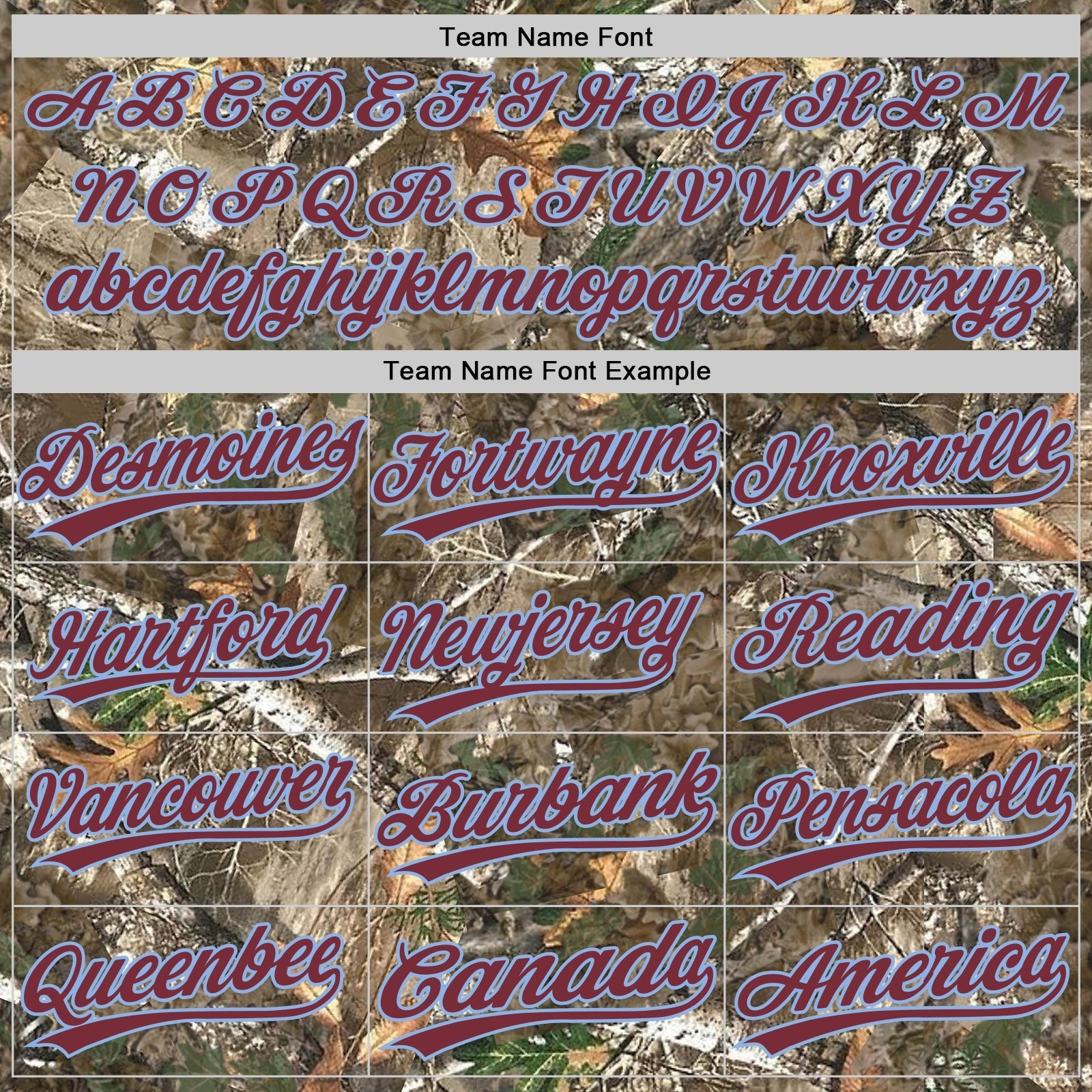 Custom Camo Burgundy-Light Blue Woodland Forest Camouflage Authentic Salute To Service Baseball Jersey baseball jersey product view 4