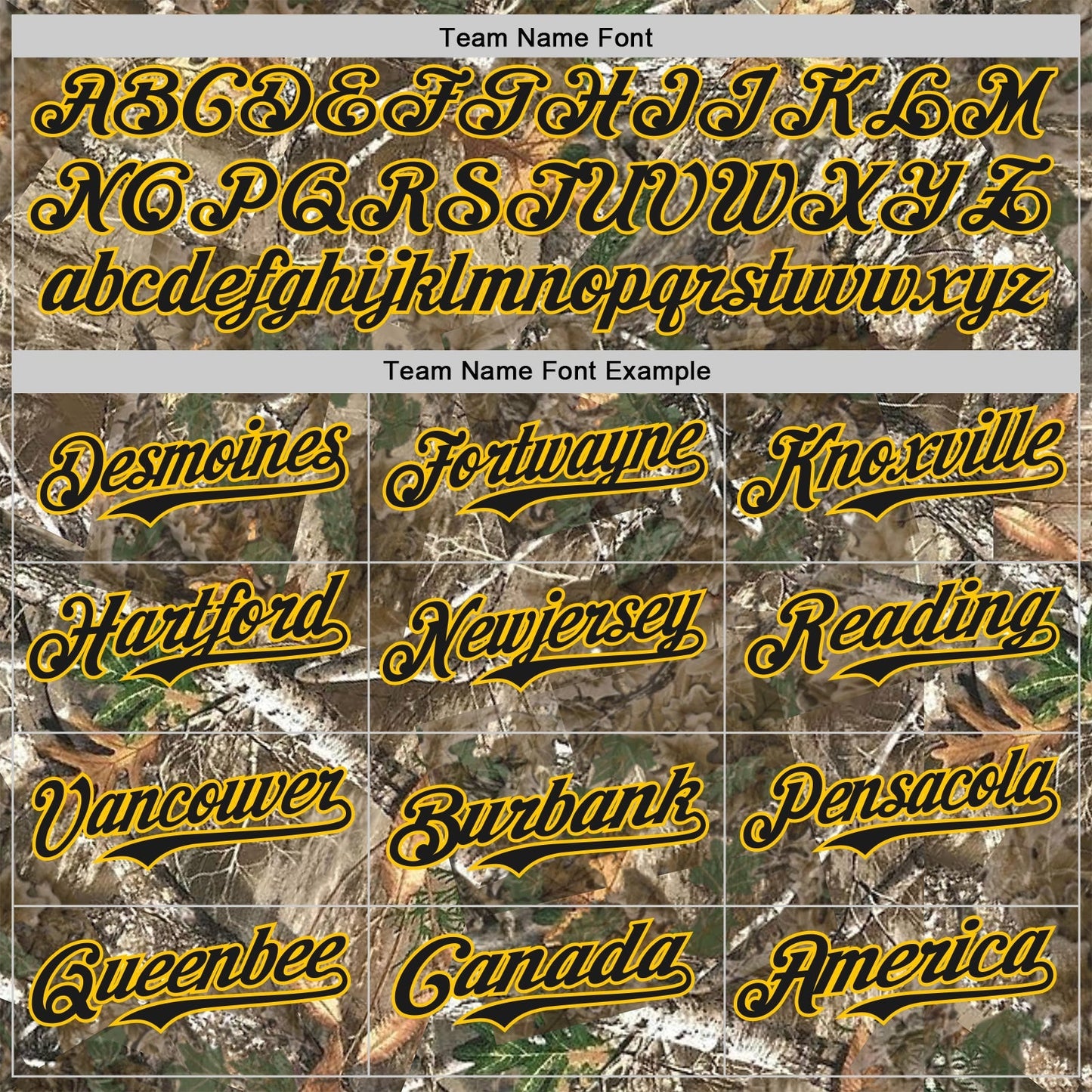 Custom Camo Black-Yellow Woodland Forest Camouflage Authentic Salute To Service Baseball Jersey baseball jersey product view 4
