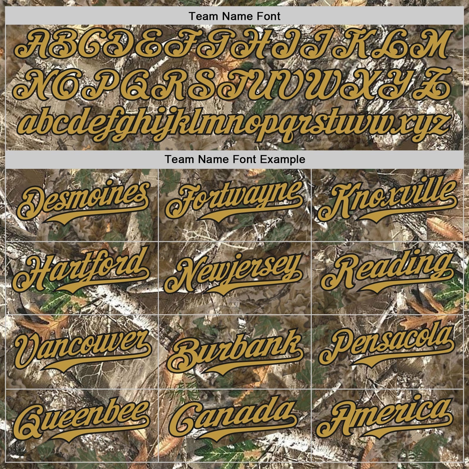 Custom Camo Old Gold-Black Woodland Forest Camouflage Authentic Salute To Service Baseball Jersey baseball jersey product view 4