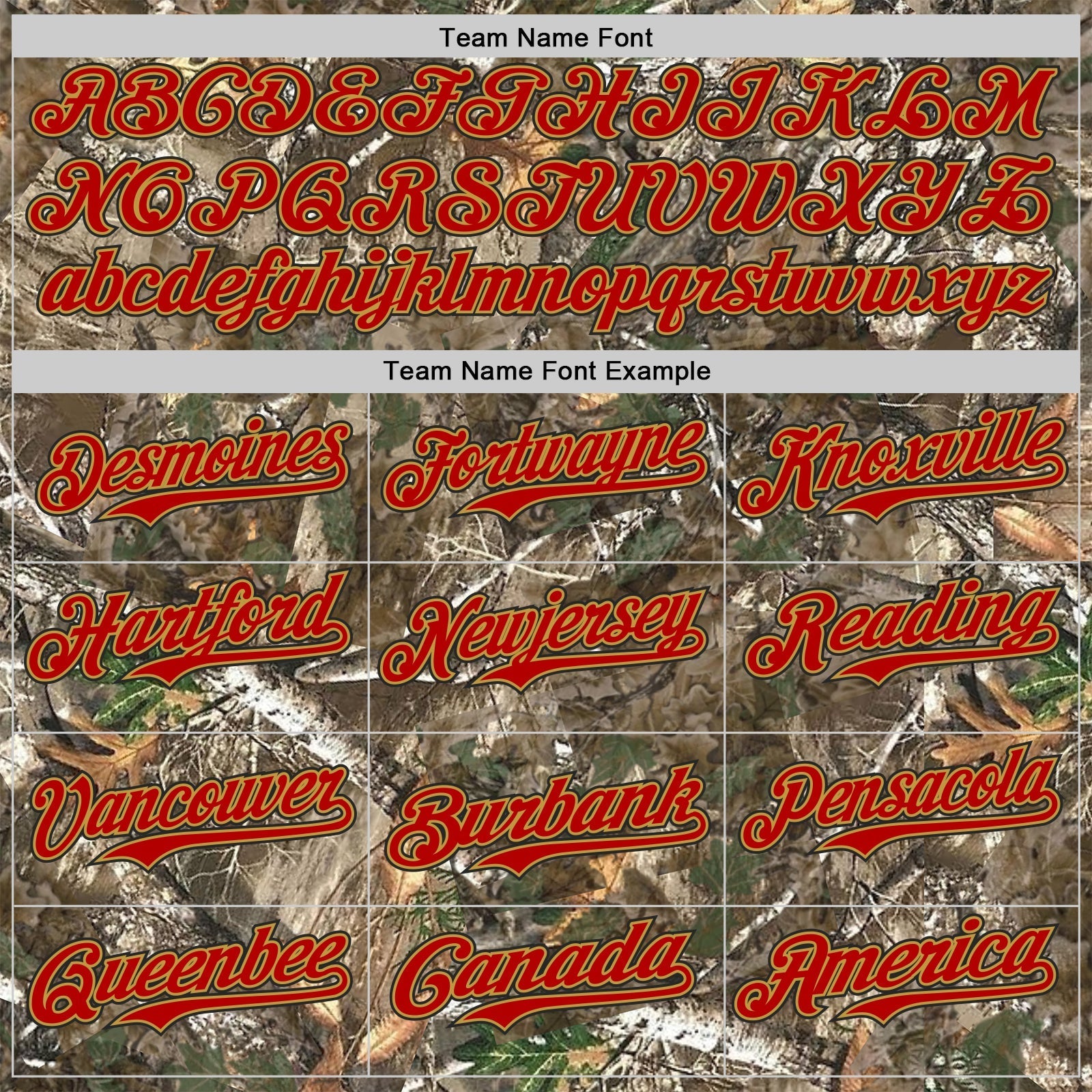 Custom Camo Red Old Gold-Black Woodland Forest Camouflage Authentic Salute To Service Baseball Jersey baseball jersey product view 4