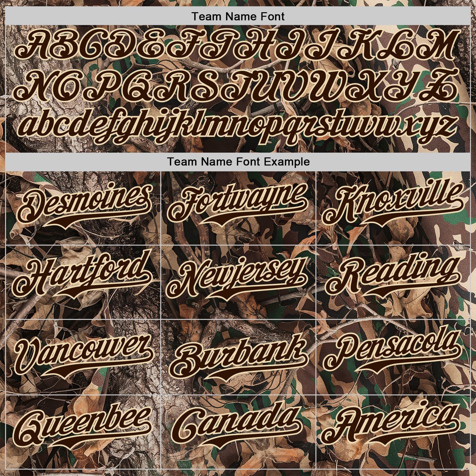 Custom Camo Brown-Cream Woodland Forest Camouflage Authentic Salute To Service Baseball Jersey baseball jersey product view 4