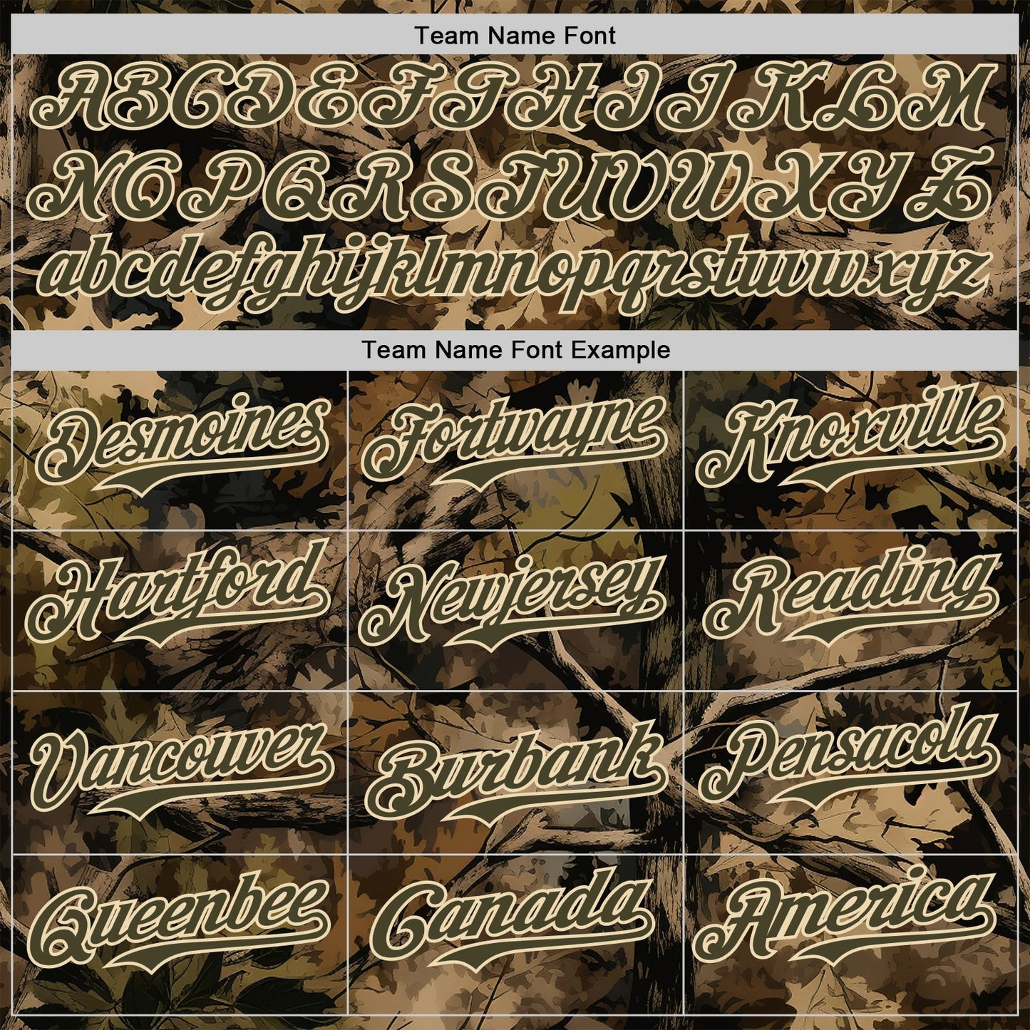 Custom Camo Olive-Cream Woodland Forest Tactical Camouflage Outdoor Leaf Authentic Baseball Jersey baseball jersey product view 4