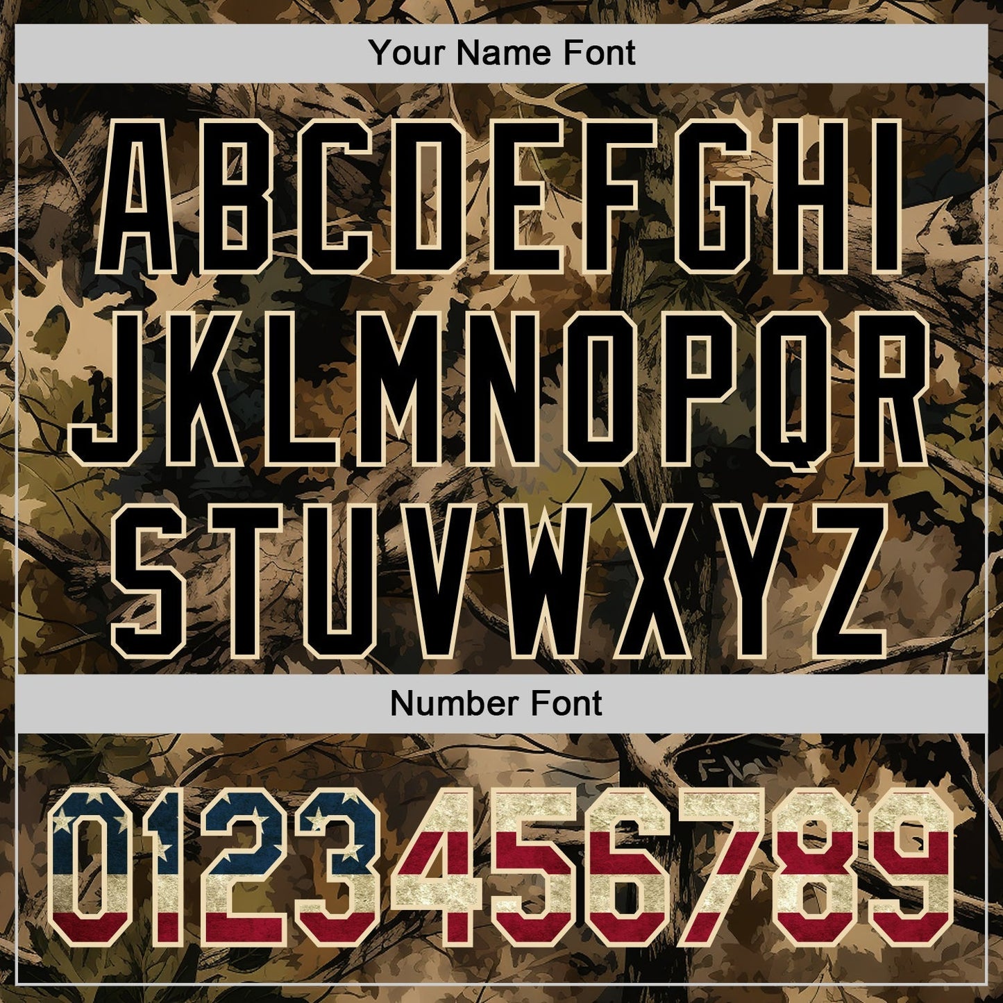 Custom Camo Vintage USA Flag Cream-Black Woodland Forest Tactical Camouflage Outdoor Leaf Authentic Baseball Jersey baseball jersey product view 5