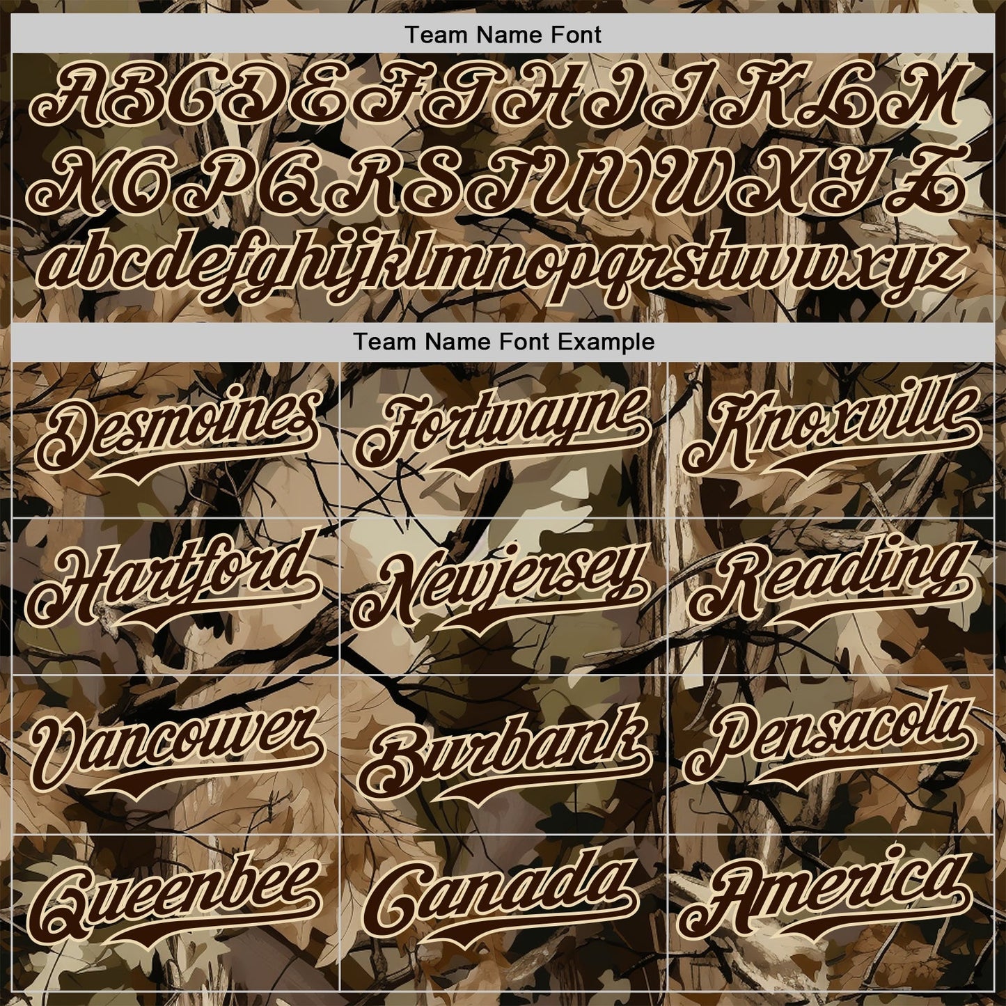 Custom Camo Brown-Cream Woodland Forest Tactical Camouflage Outdoor Leaf Authentic Baseball Jersey baseball jersey product view 4