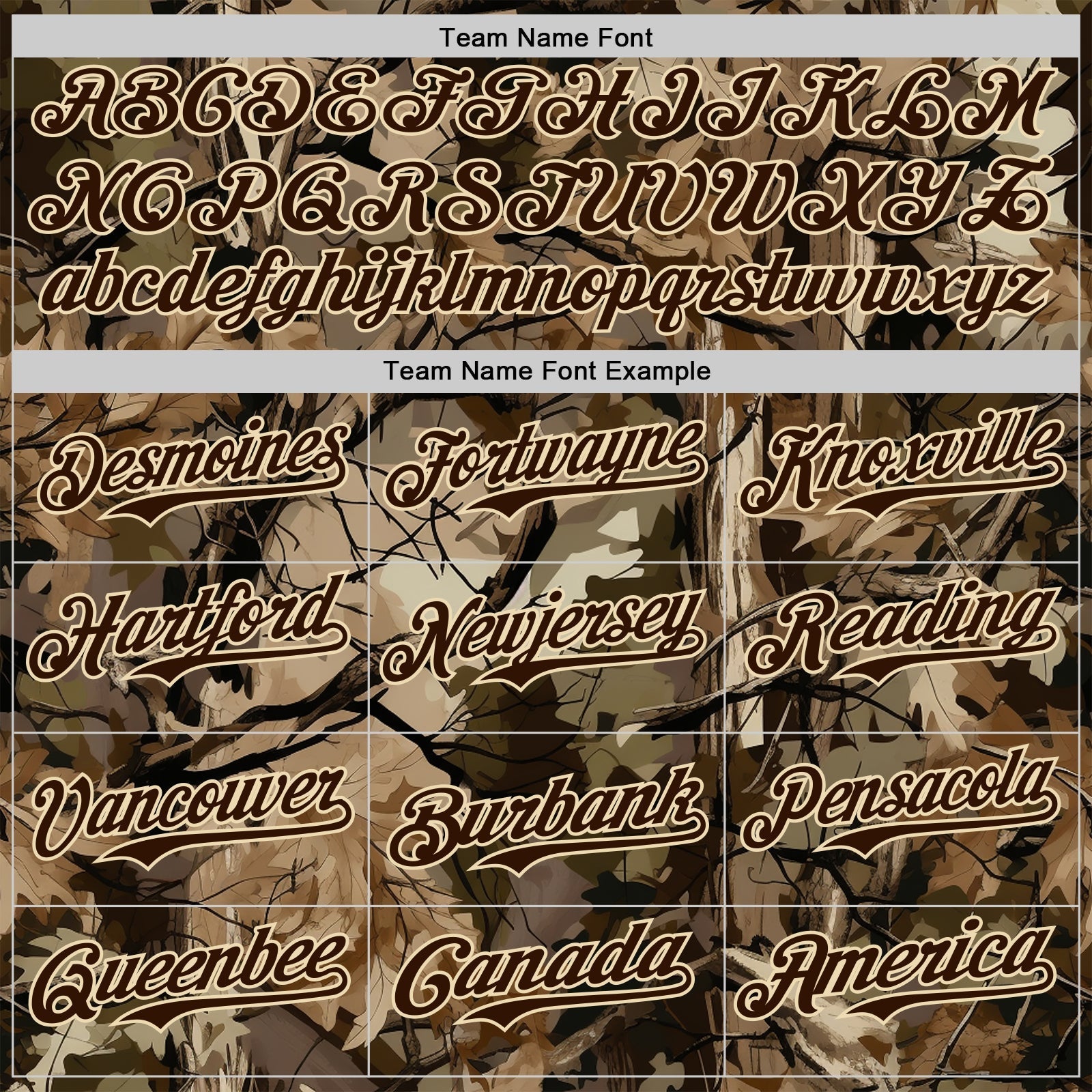 Custom Camo Brown-Cream Woodland Forest Tactical Camouflage Outdoor Leaf Authentic Baseball Jersey baseball jersey product view 4