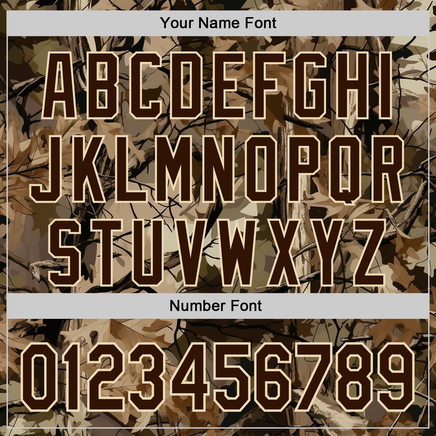 Custom Camo Brown-Cream Woodland Forest Tactical Camouflage Outdoor Leaf Authentic Baseball Jersey baseball jersey product view 5