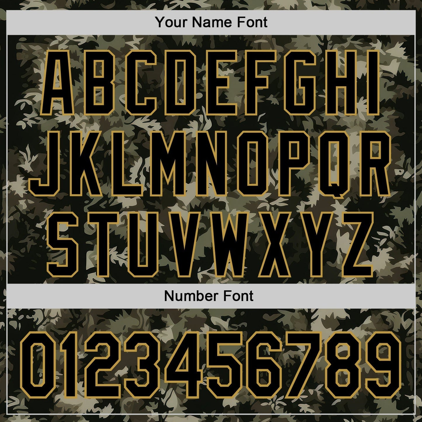 Custom Camo Black-Old Gold Woodland Forest Tactical Camouflage Outdoor Leaf Authentic Baseball Jersey baseball jersey product view 5