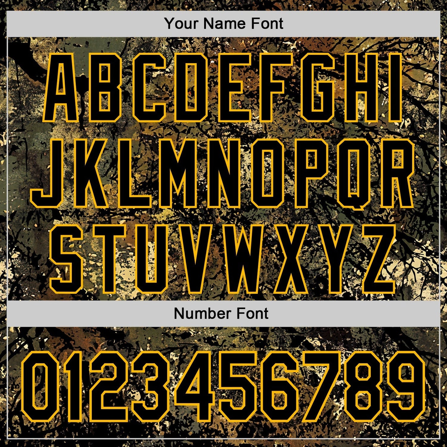 Custom Camo Black-Gold Woodland Forest Tactical Camouflage Outdoor Leaf Authentic Baseball Jersey baseball jersey product view 5