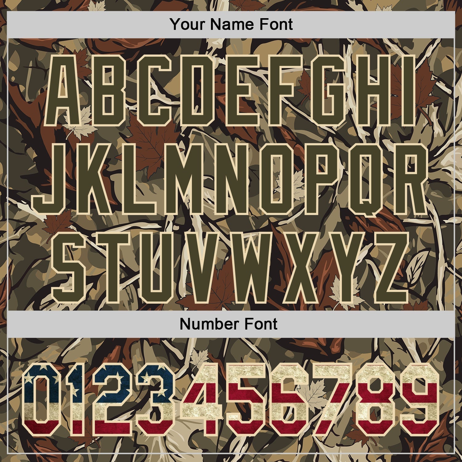 Custom Camo Vintage USA Flag Cream-Olive Woodland Forest Tactical Camouflage Outdoor Leaf Authentic Baseball Jersey baseball jersey product view 5