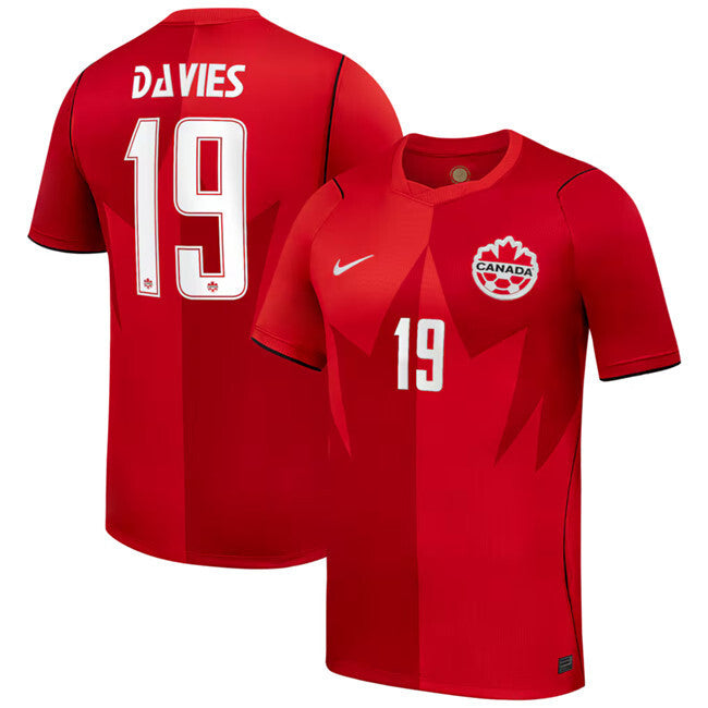 Canada #19 Alphonso Davies 2026 Red Home Soccer Jersey sports jersey product view 1