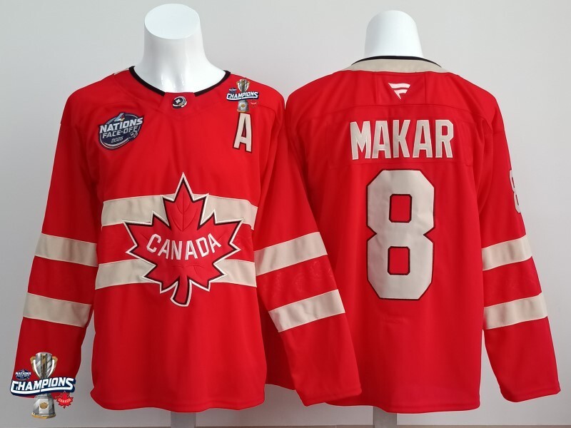 Canada #8 Cale Makar Canada Style 4 Hockey Jersey hockey jersey product view 1