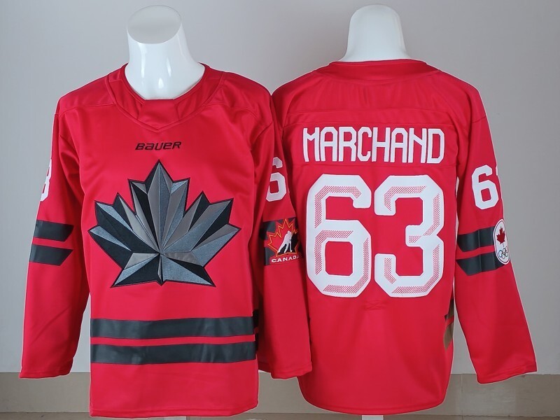 Canada hockey #63 brad marchand Canada 2026 Winter Olympics Edition Style 1 Hockey Jersey hockey jersey product view 1