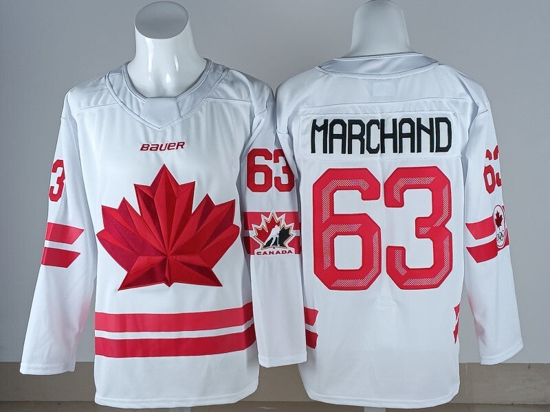 Canada hockey #63 brad marchand Canada 2026 Winter Olympics Edition Style 3 Hockey Jersey hockey jersey product view 1