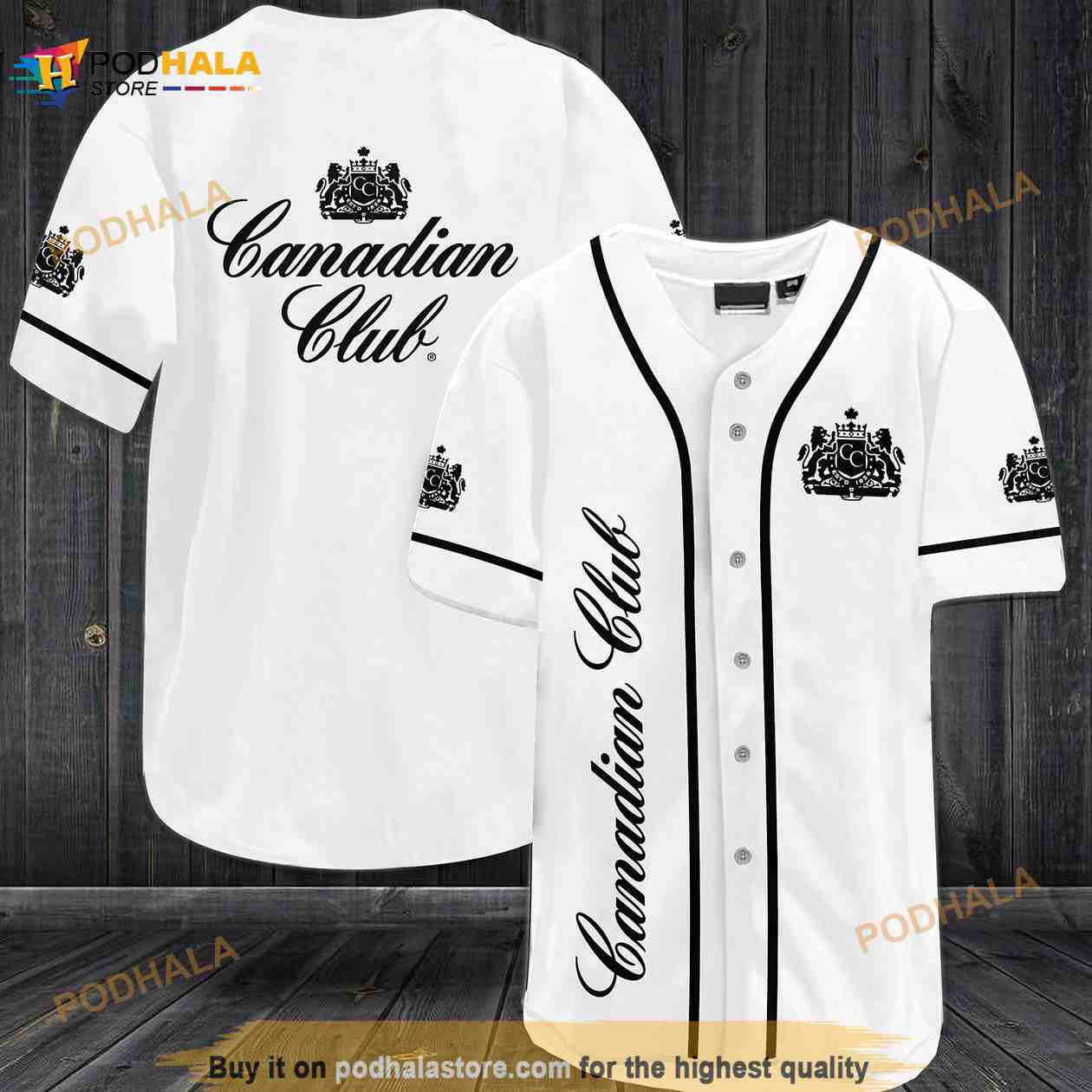 Canadian Club 3D Baseball Jersey baseball jersey product view 1
