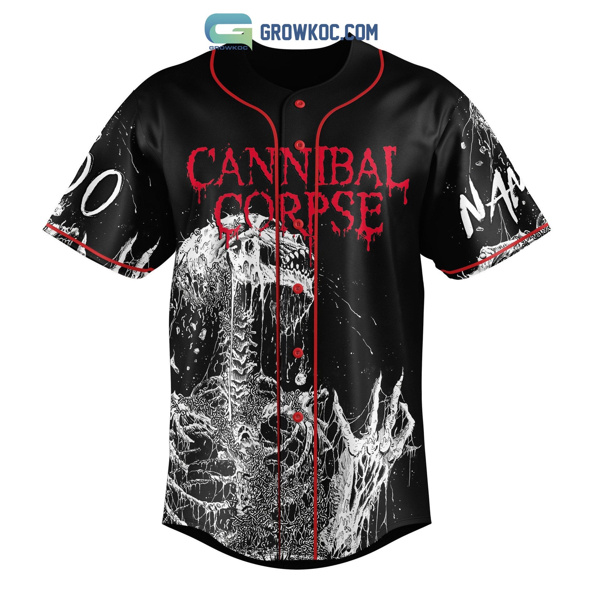 Cannibal Corpse 2023 North American Tour Personalized Baseball Jersey baseball jersey product view 2