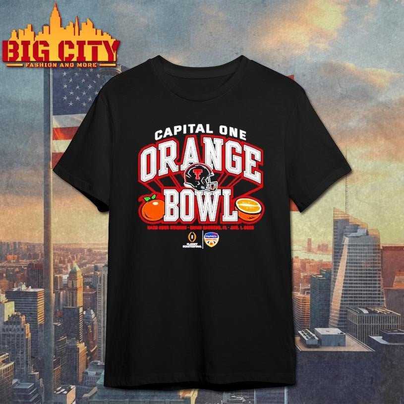 Capital One Orange Bowl 2026 CFP Texas Tech Red Raiders helmet Shirt Unisex T-shirt, Sweatshirt, Hoodie, Long Sleeve Tee - T-Shirt, Sweatshirt, Hoodie