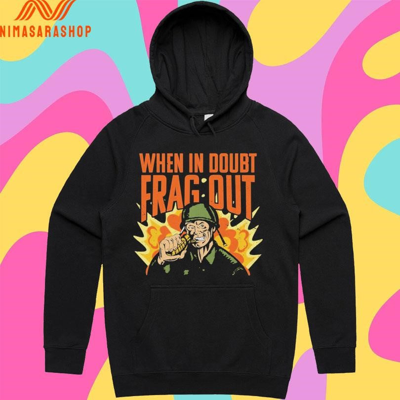 Cappy ARMY When In Doubt Frag Out - Adult & Kids T-Shirts, Sweatshirts & Hoodies apparel design preview 2