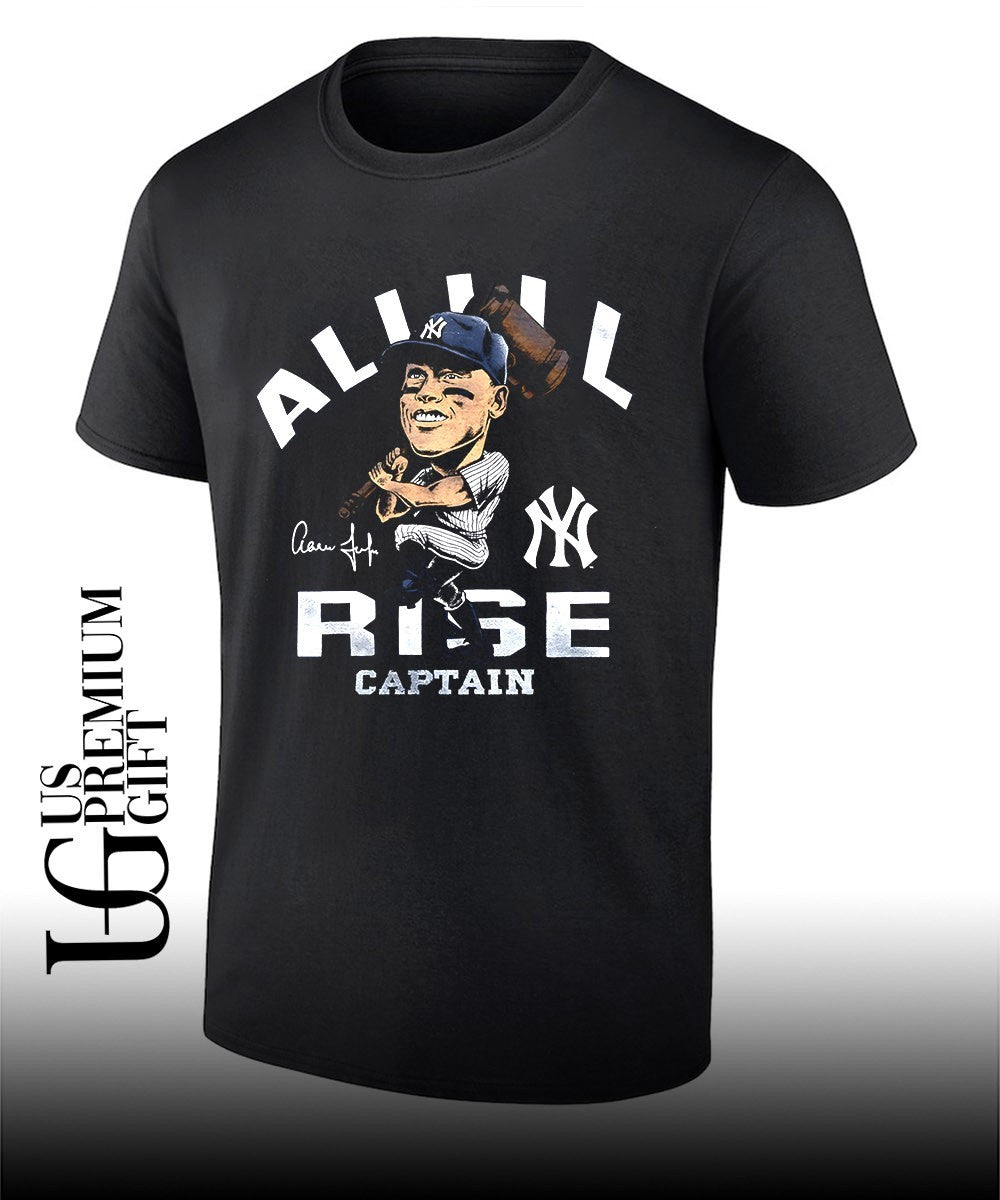 Captain All Rise Aaron Judge player New York Yankees baseball caricature shirt Unisex T-shirt, Sweatshirt, Hoodie, Long Sleeve Tee - T-Shirt, Sweatshirt, Hoodie
