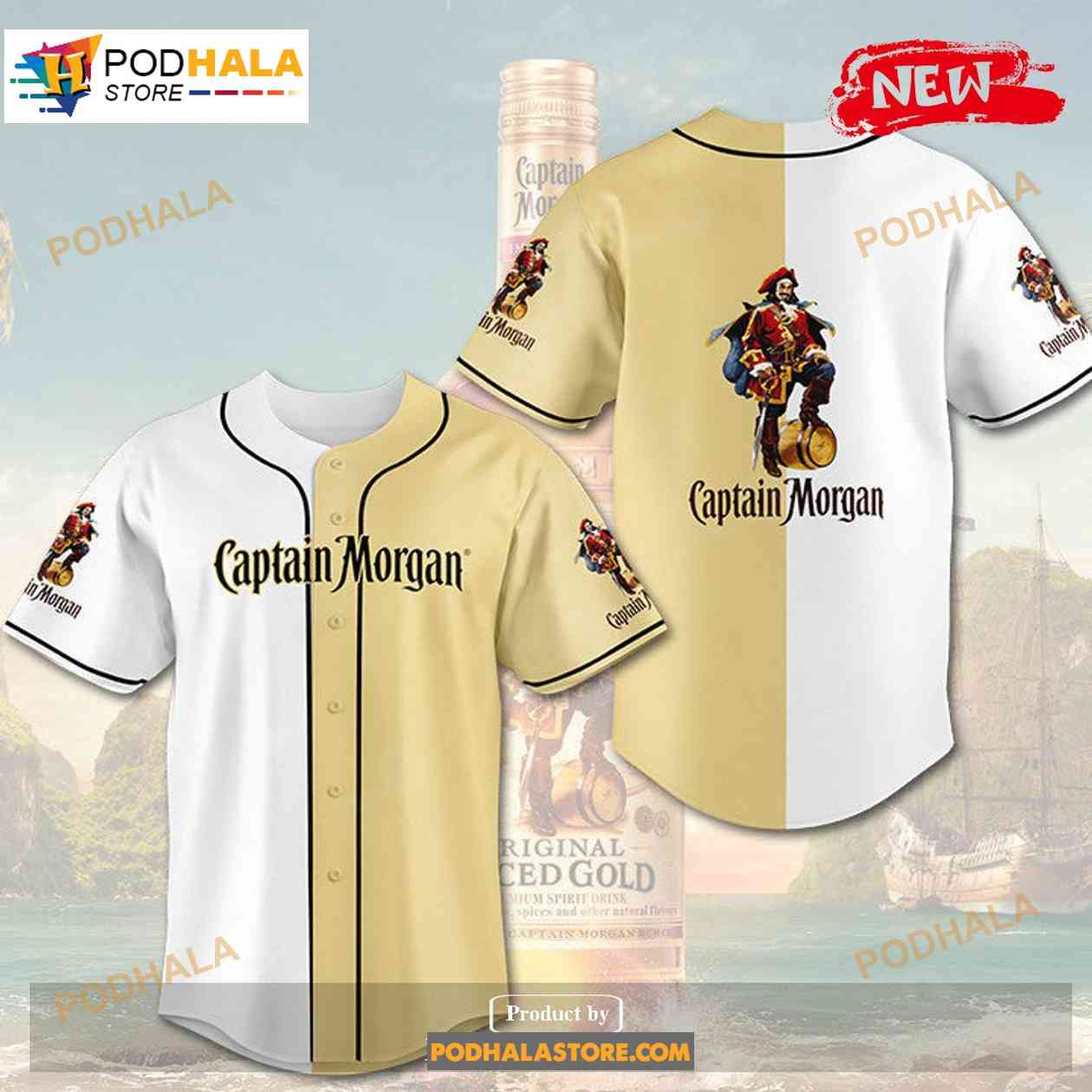 Captain Morgan Mix Color Baseball Jersey baseball jersey product view 1