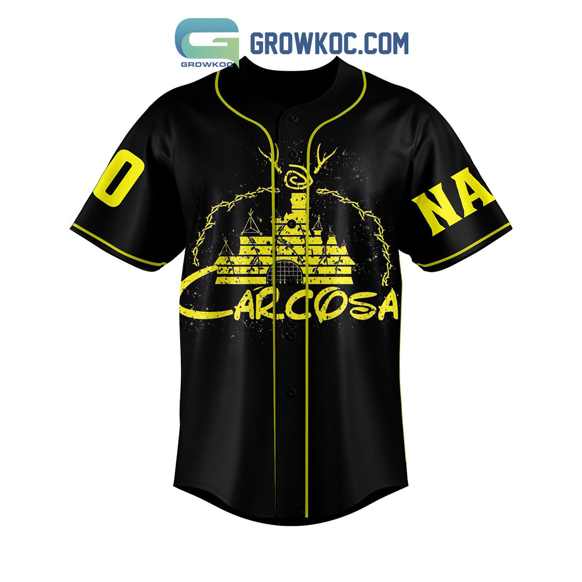 Carcosa Yellow King Personalized Baseball Jersey baseball jersey product view 2