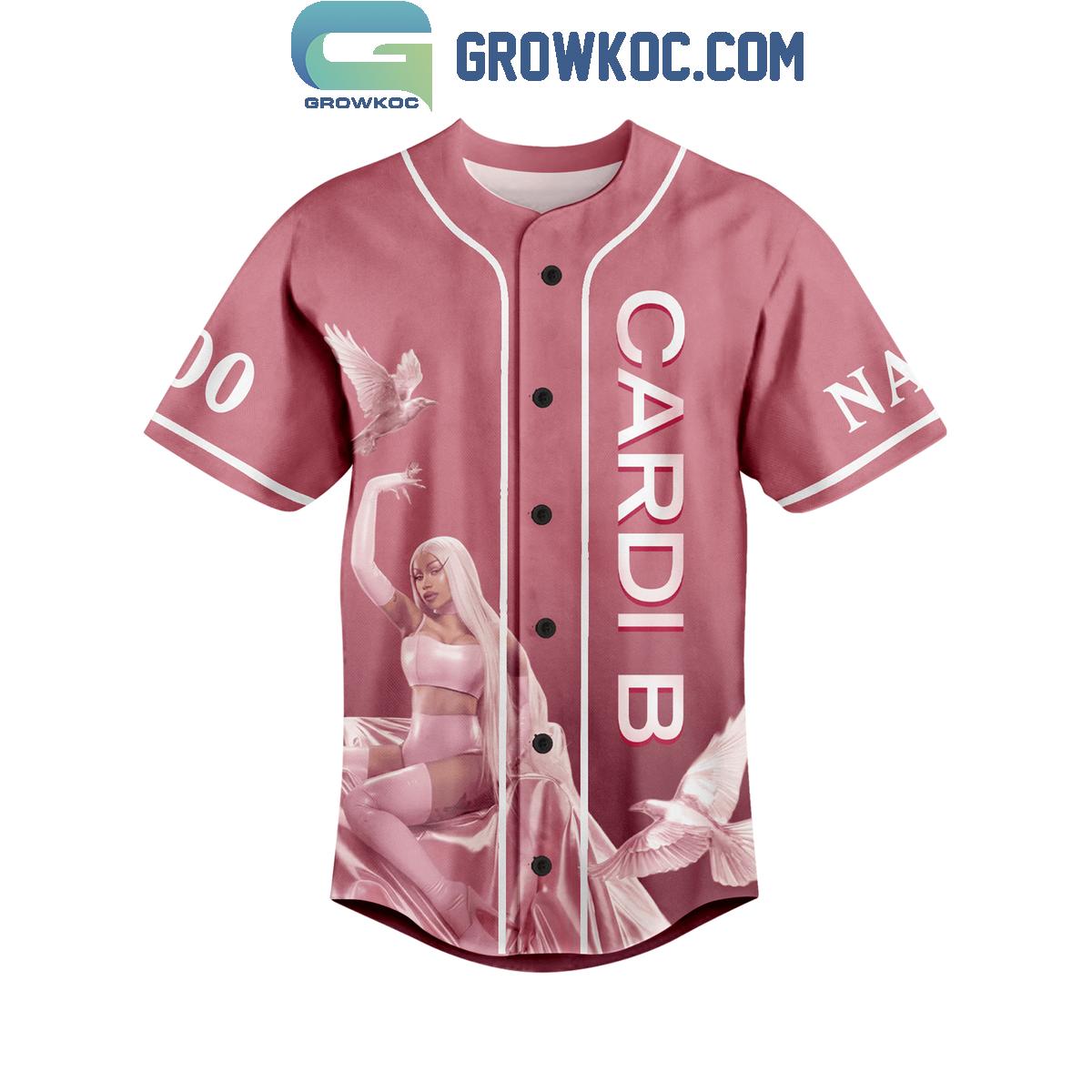 Cardi B Little Miss Drama Tour 2025 Personalized Baseball Jersey baseball jersey product view 2