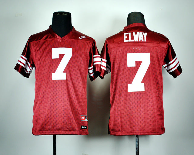 Cardinal John Elway 7 Youth Red College Football Jersey football jersey product view 1