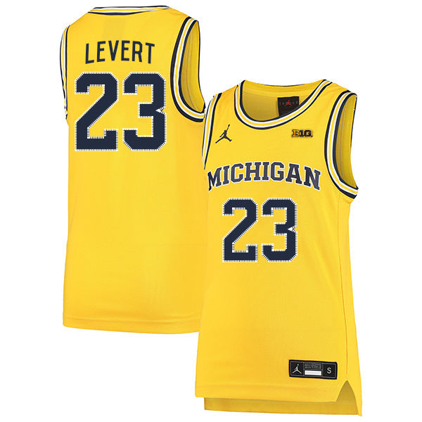 Caris LeVert 23 Yellow College Football Jersey football jersey product view 1