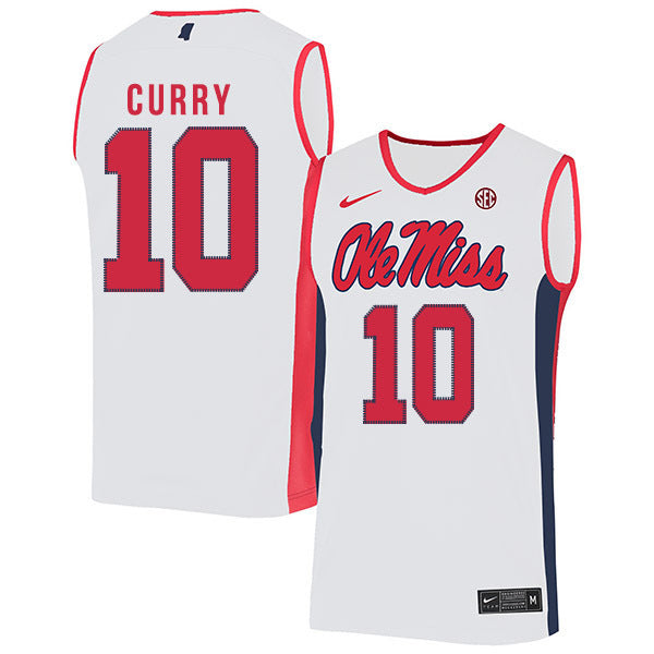 Carlos Curry 10 White College Football Jersey football jersey product view 1