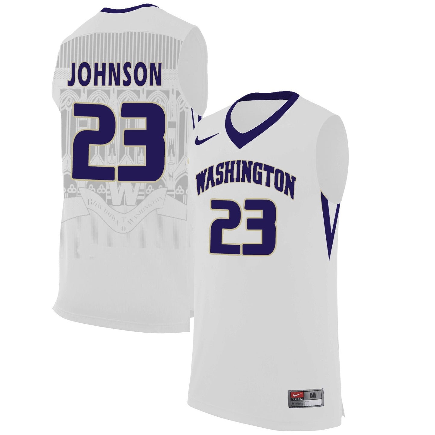 Carlos Johnson 23 White College Football Jersey football jersey product view 1