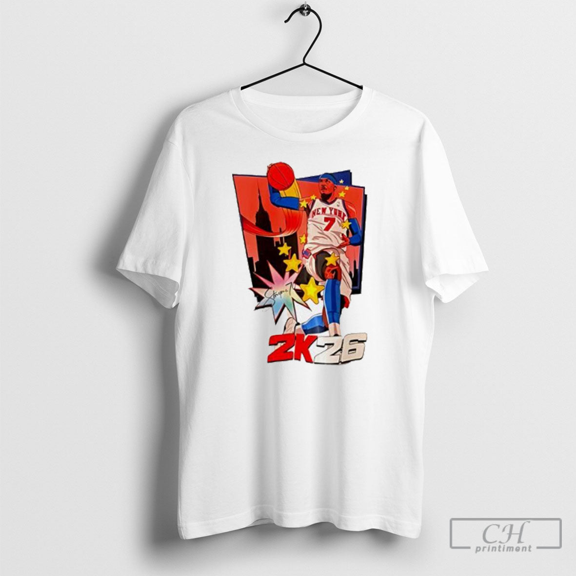 Carmelo Anthony York Knicks Nba 2k26 Shirt Tee Unisex T-shirt, Sweatshirt, Hoodie, Long Sleeve Tee - T-Shirt, Sweatshirt, Hoodie